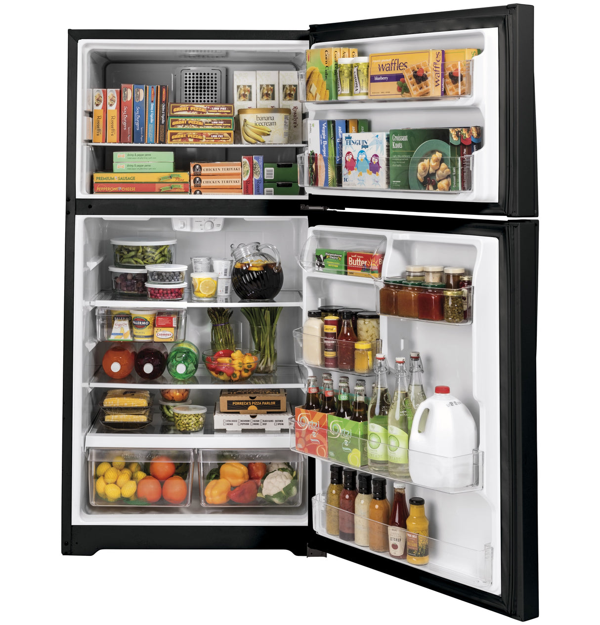 GE(R) ENERGY STAR(R) 21.9 Cu. Ft. Top-Freezer Refrigerator - (GTE22JTNRBB)