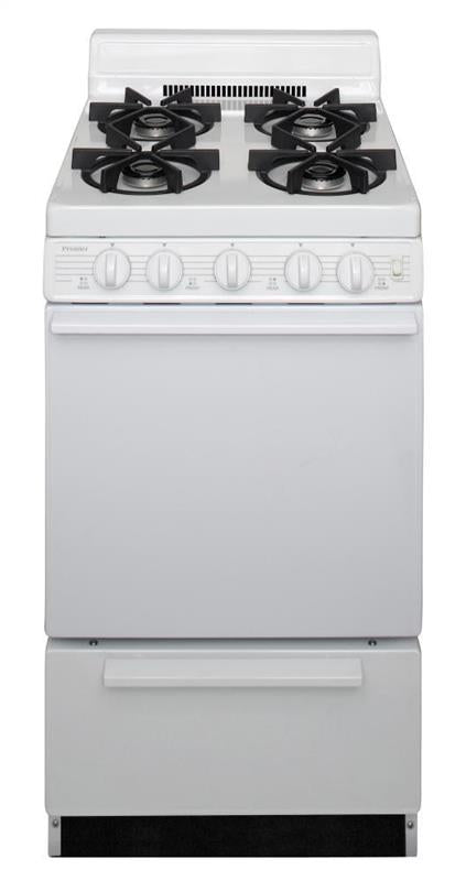 20 in. Freestanding Sealed Burner Gas Range in White - (SHK100OP)