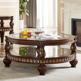 HD-1521 - Coffee Table - Mohagany With Gold Highlight