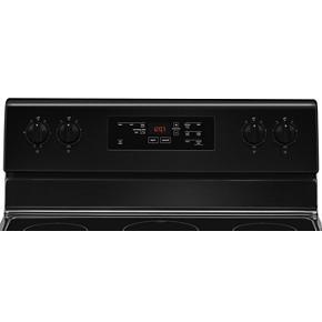 30" Wide Electric Range With Shatter-Resistant Cooktop - 5.3 Cubic Feet - Black