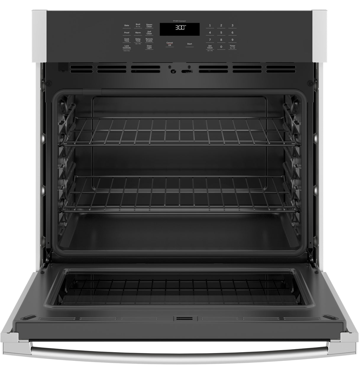 GE(R) 30" Smart Built-In Self-Clean Single Wall Oven with Never-Scrub Racks - (JTS3000SNSS)