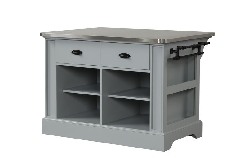 Urrur - Kitchen Island - Gray Finish