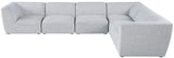 Miramar - Modular Sectional 6 Piece - Gray - Fabric - Modern & Contemporary