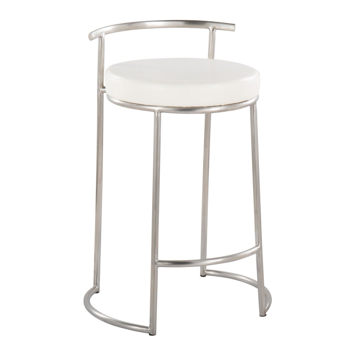 Round Fuji - 26" Fixed-Height Counter Stool (Set of 2)