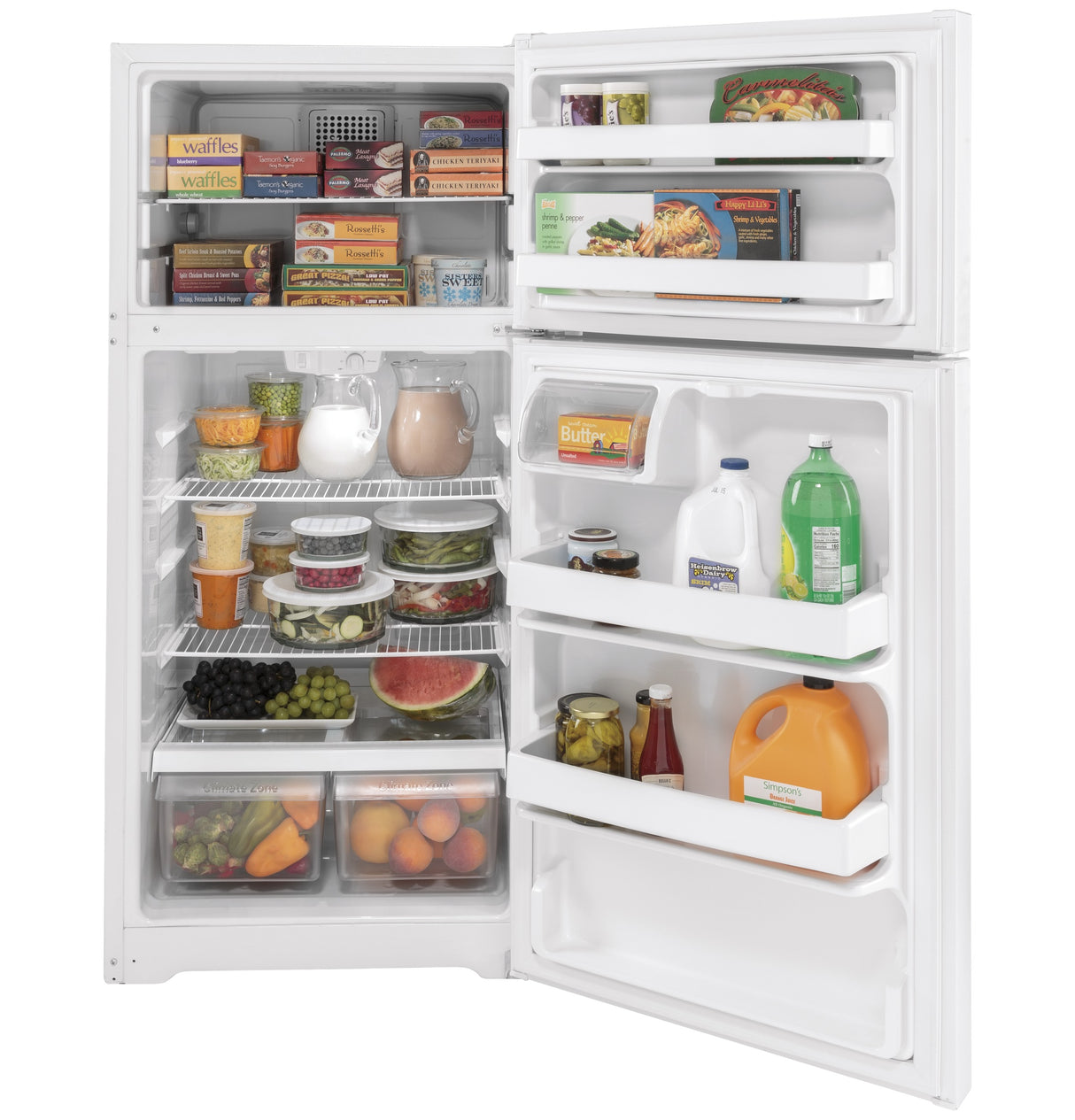 GE(R) 15.6 Cu. Ft. Top-Freezer Refrigerator - (GTS16DTNRWW)