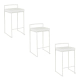 Fuji - Stackable Counter Stool - White Base (Set of 2)