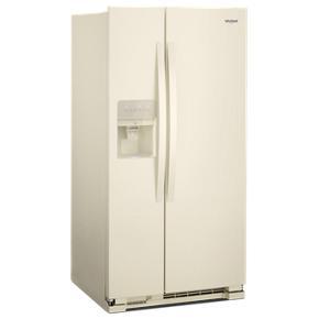 36" Wide Side-By-Side Refrigerator - 24 Cubic Feet - Biscuit