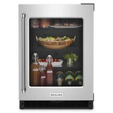 24" Undercounter Refrigerator With Glass Door