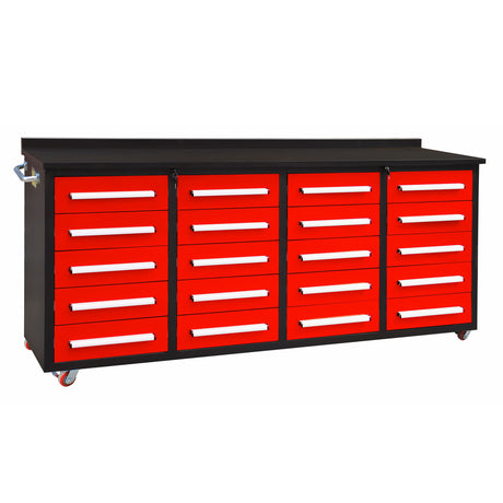 Garage Storage Cabinets With Workbench (20 Drawers)