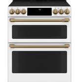 Caf(eback)(TM) 30" Smart Slide-In, Front-Control, Radiant and Convection Double-Oven Range - (CES750P4MW2)