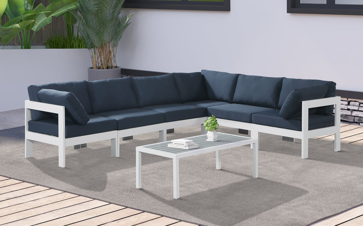 Nizuc - Outdoor Patio Modular Sectional 6 Piece - Navy