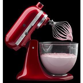 Artisan Design Series 5 Quart Tilt-Head Stand Mixer With Glass Bowl - Candy Apple Red