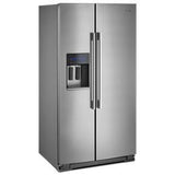 36" Wide Contemporary Handle Counter Depth Side-By-Side Refrigerator - 21 Cubic Feet - Gray