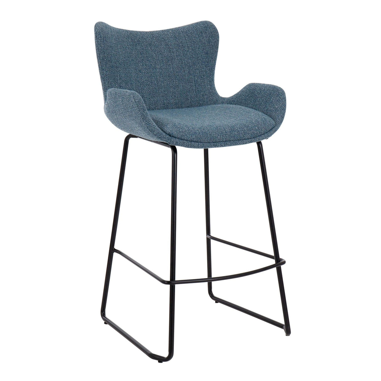 Tara - 26" Fixed-height Counter Stool (Set of 2) - Blue