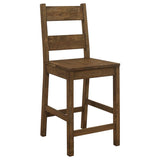 Coleman - Wood Counter Chair (Set of 2) - Rustic Golden Brown