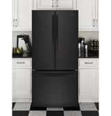 GE(R) ENERGY STAR(R) 18.6 Cu. Ft. Counter-Depth French-Door Refrigerator - (GWE19JGLBB)