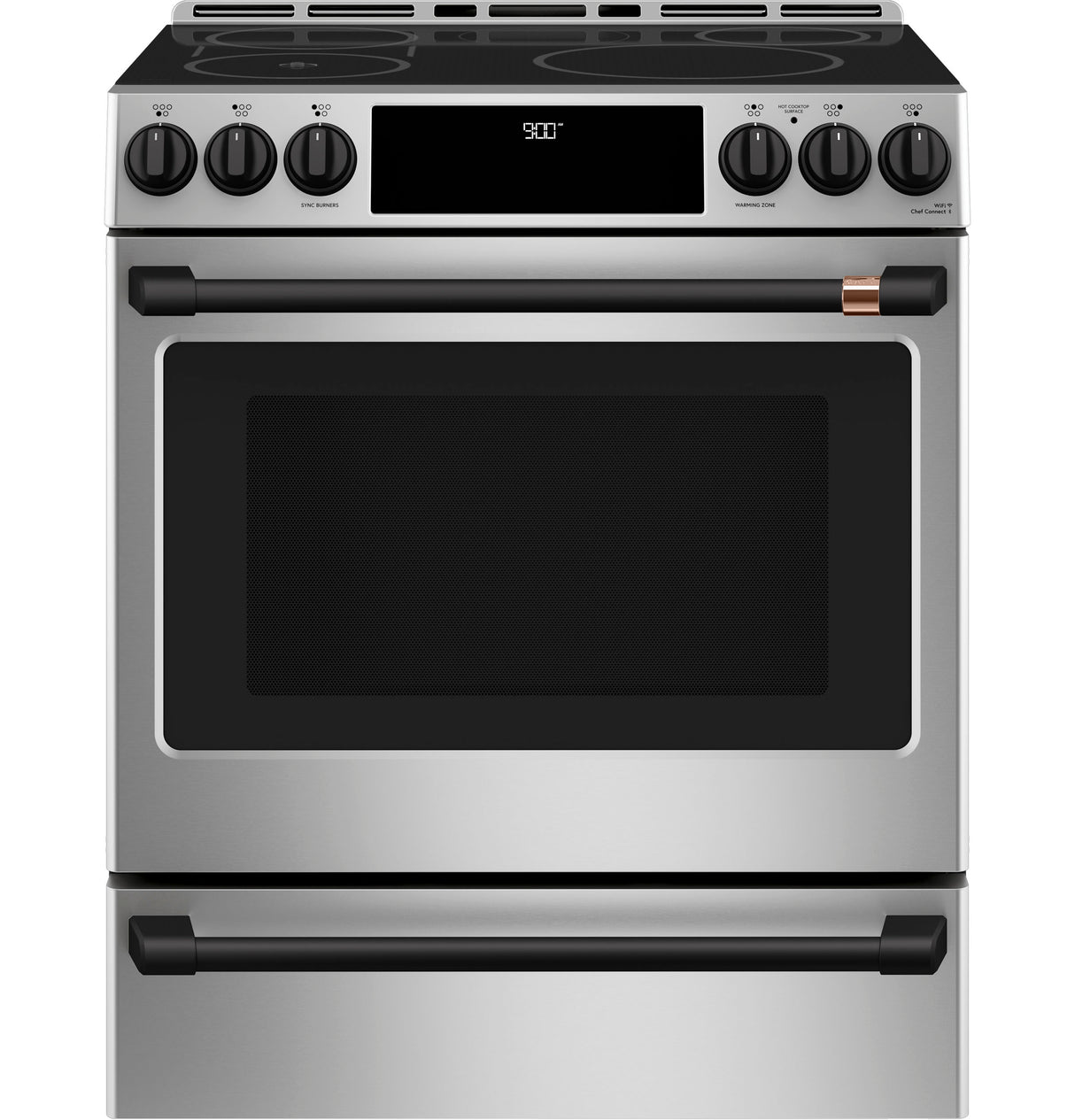 Caf(eback)(TM) 30" Smart Slide-In, Front-Control, Induction and Convection Range with In-Oven Camera - (CHS90XP2MS1)