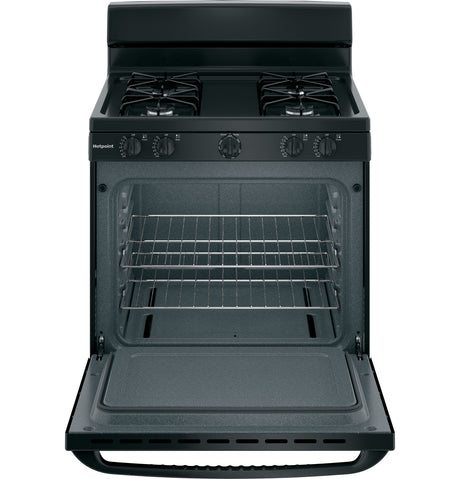 Hotpoint(R) 30" Free-Standing Gas Range - (RGBS300DMBB)