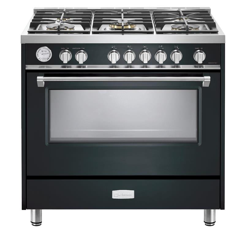 Designer 36" Gas Single Oven Range - Matte Black - (VDFSGG365E)