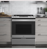 GE(R) 30" Slide-In Electric Range - (JS645SLSS)