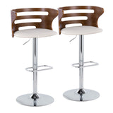 Cosi - Adjustable Barstool With Swivel - Chrome Metal Base (Set of 2)