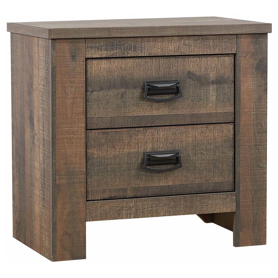 Frederick - 2-Drawer Nightstand - Weathered Oak