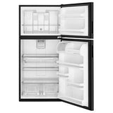 30" Wide Top Freezer Refrigerator With PowerCold Feature - 18 Cubic Feet - Black