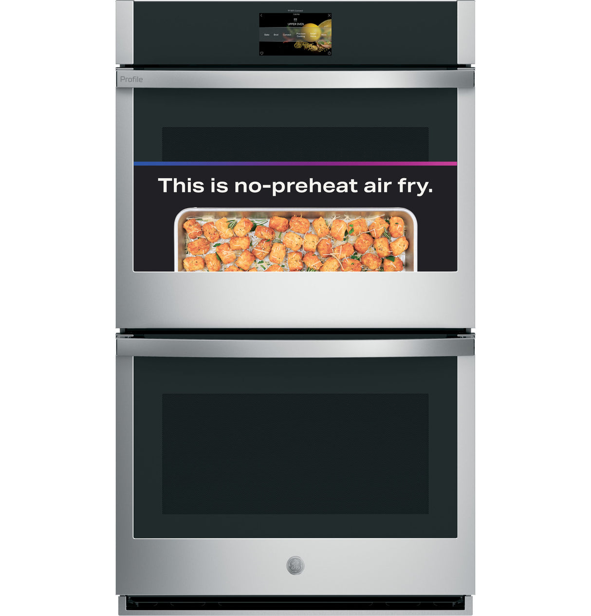 GE Profile(TM) 30" Smart Built-In Convection Double Wall Oven with In-Oven Camera and No Preheat Air Fry - (PTD9000SNSS)