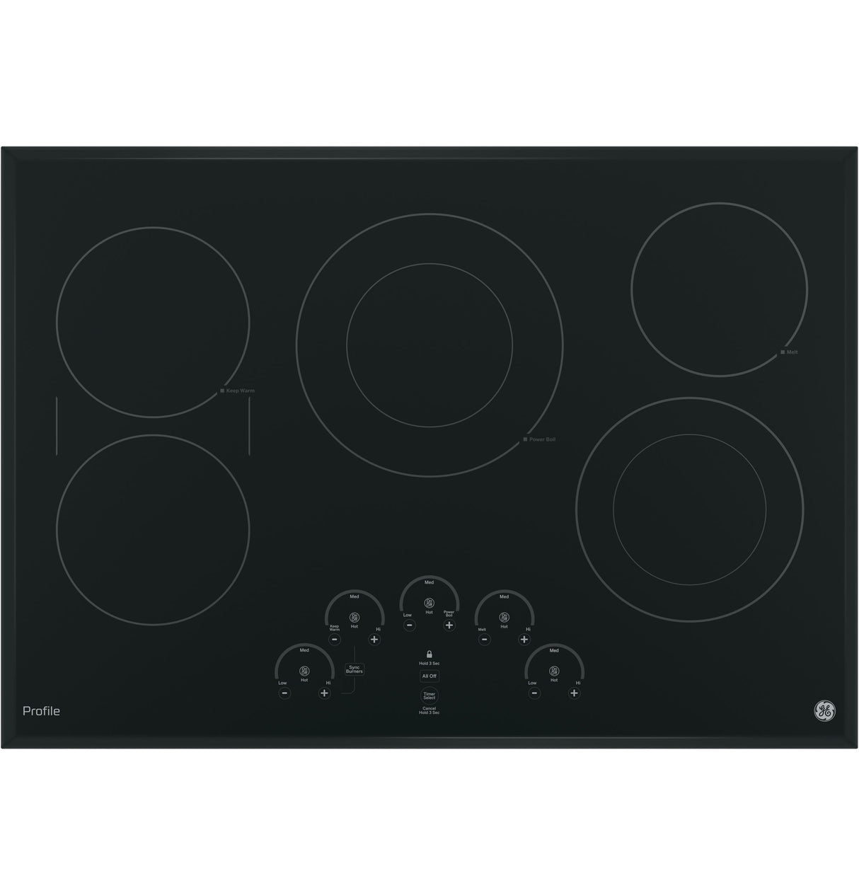 GE Profile(TM) 30" Built-In Touch Control Electric Cooktop - (PP9030DJBB)