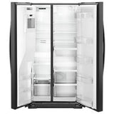 36" Wide Counter Depth Side-By-Side Refrigerator - 21 Cubic Feet - Black