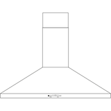 GE(R) 36" Wall-Mount Pyramid Chimney Hood - (JVW5361EJES)