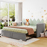 Twin Size Upholstered Daybed With Pop Up Trundle