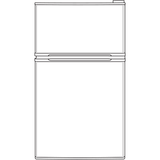 GE(R) ENERGY STAR(R) Double-Door Compact Refrigerator - (GDE03GGKBB)