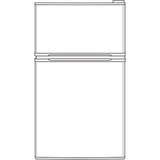 GE(R) ENERGY STAR(R) Double-Door Compact Refrigerator - (GDE03GGKBB)