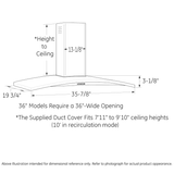 GE Profile(TM) 36" Wall-Mount Chimney Hood - (PV976NSS)