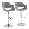 Vintage Flair - Mid Century Modern Adjustable Barstool & Straight T Footrest (Set of 2)