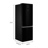 24" Wide Bottom-Freezer Refrigerator - 12.9 Cubic Feet - Black