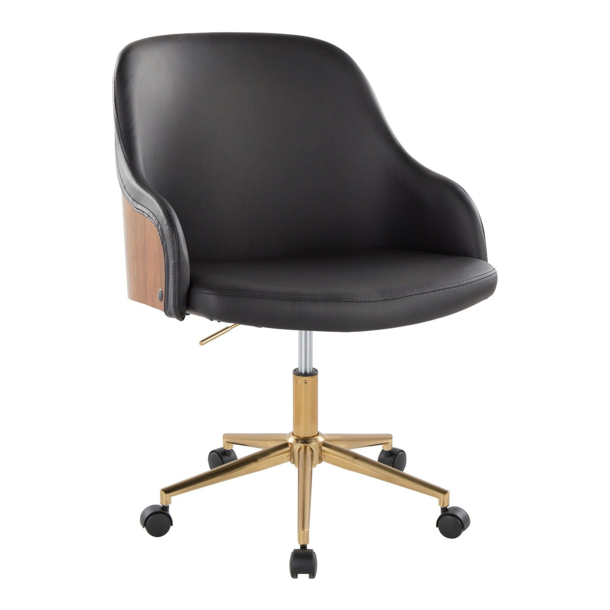 Bacci - Office Chair - Gold Metal Base