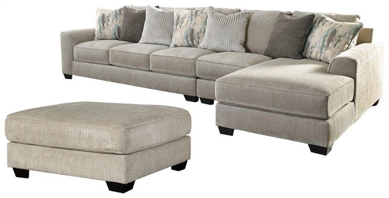 3-piece Sectional With Ottoman - (PKG001217)