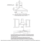 GE(R) 36" Wall-Mount Pyramid Chimney Hood - (JVW5361EJES)