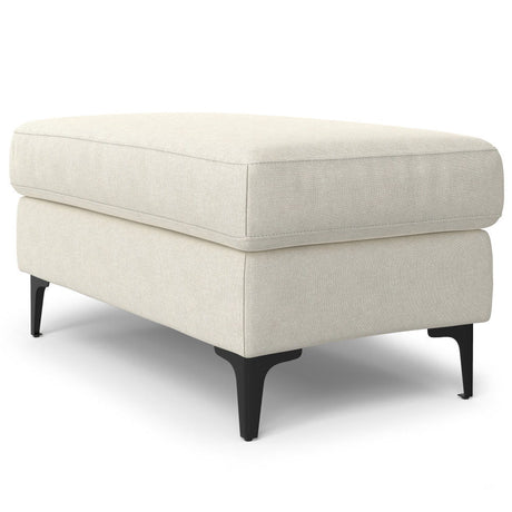 Ava - Mid Century Ottoman - Cream