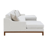 Valiant - Sectional Sofa - Ivory Chenille