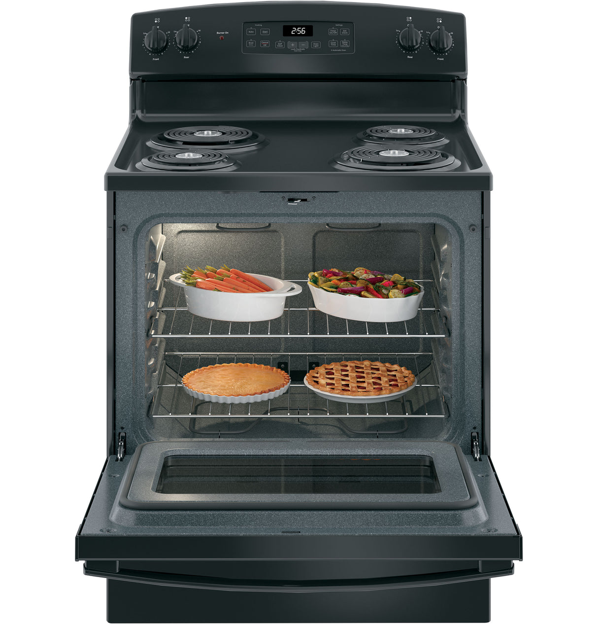 GE(R) 30" Free-Standing Self-Clean Electric Range - (JB256DMBB)