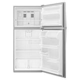 30" Wide Top Freezer Refrigerator - 18 Cubic Feet - Monochromatic Stainless Steel - Pearl Silver