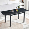 Ceramic Modern Rectangular Expandable Dining Room Table For Space-Saving Kitchen Small Space Table