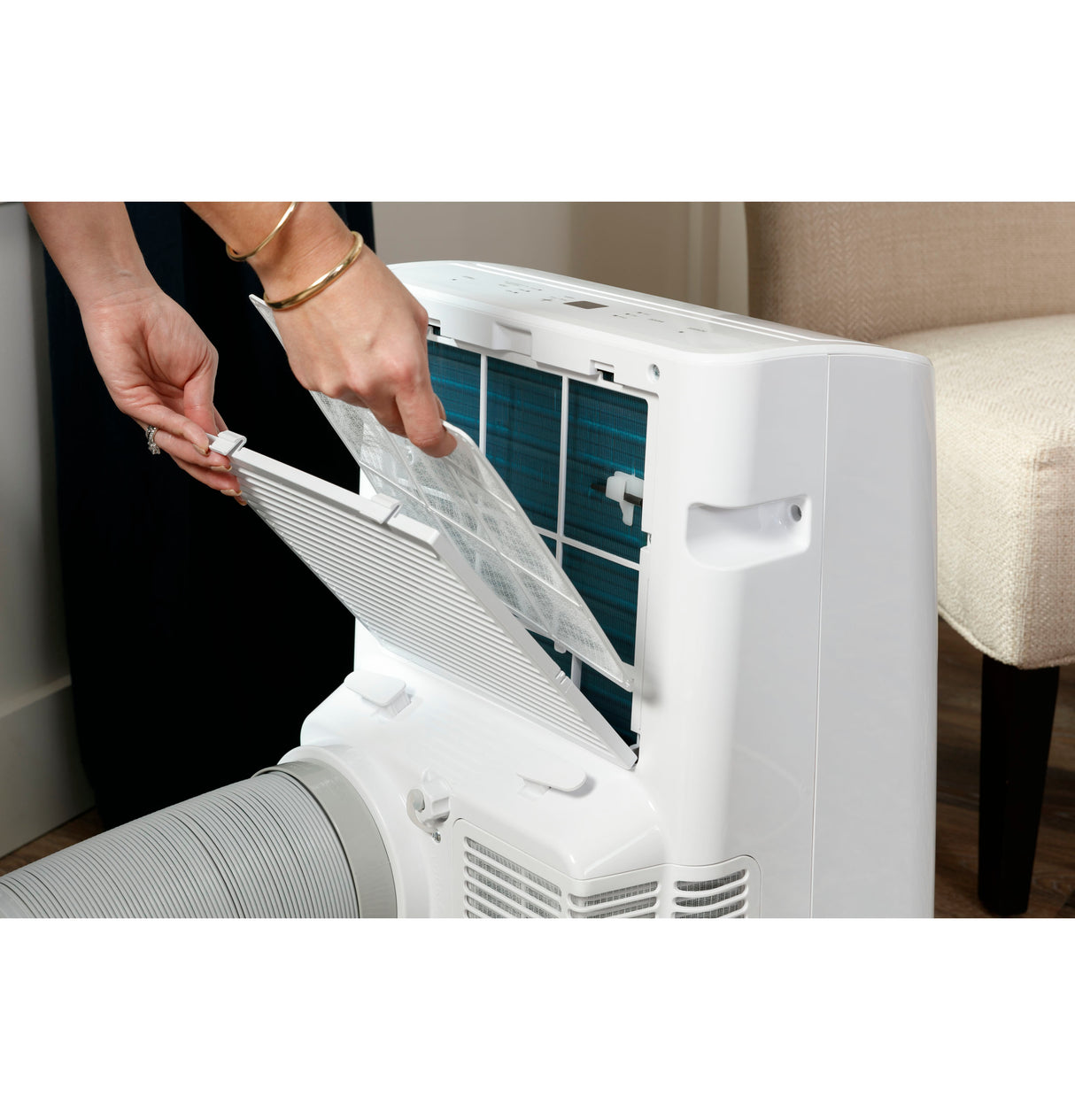 Haier 9,000 BTU Portable Air Conditioner for Small Rooms up to 250 sq ft. (6,250 BTU SACC) - (QPFA10YBMW)