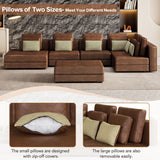 Modular Sectional Sofa Corner Sofa Chaise Lounge With Movable Ottoman For Living Room