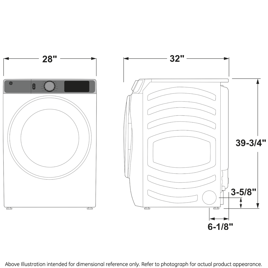 GE Profile(TM) ENERGY STAR(R) 7.8 cu. ft. Capacity Smart Front Load Electric Dryer with Steam and Sanitize Cycle - (PFD95ESPTDS)