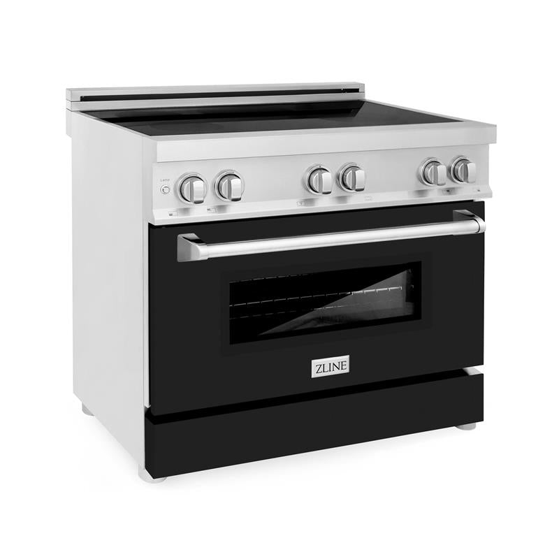 ZLINE 36" 4.6 cu. ft. Induction Range with a 4 Element Stove and Electric Oven in Stainless Steel (RAIND-36) [Color: Black Matte] - (RAINDBLM36)