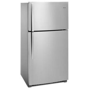 33" Wide Top Freezer Refrigerator - 21 Cubic Feet - Monochromatic Stainless Steel